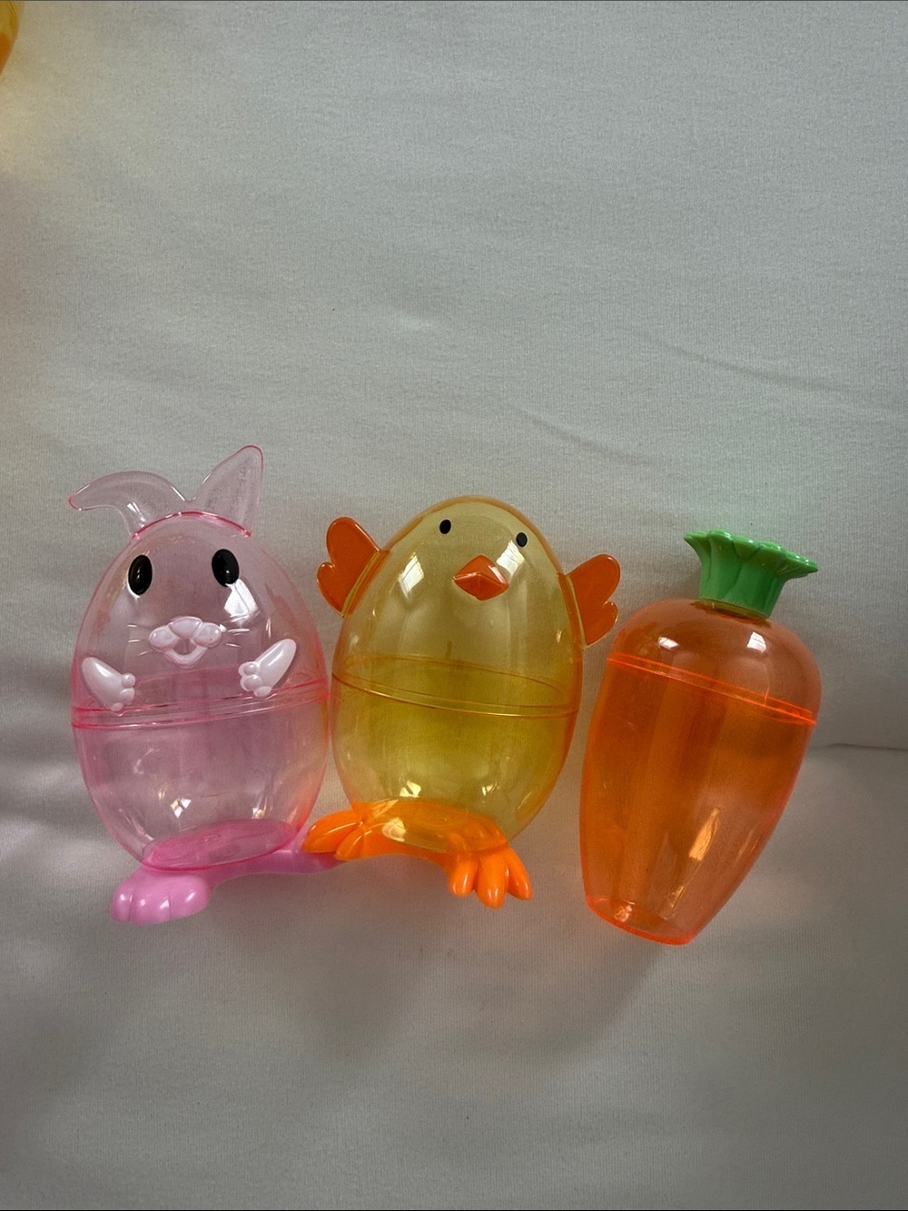 Bunny, chick, and carrot plastic Easter eggs 11 of each - Picture 2 of 2